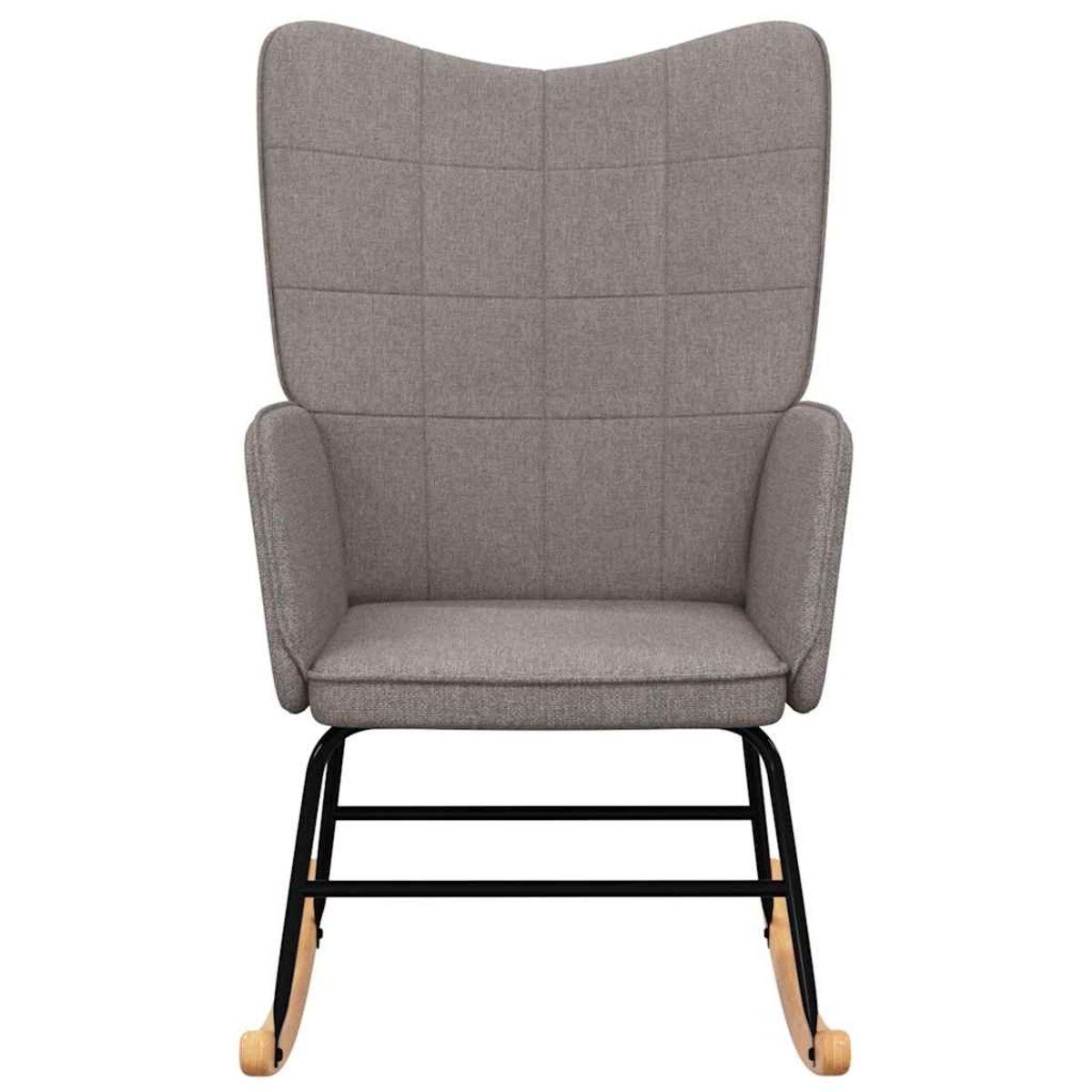 vidaXL Fotel bujany, kolor taupe, tapicerowany tkaniną