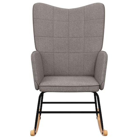 vidaXL Fotel bujany, kolor taupe, tapicerowany tkaniną