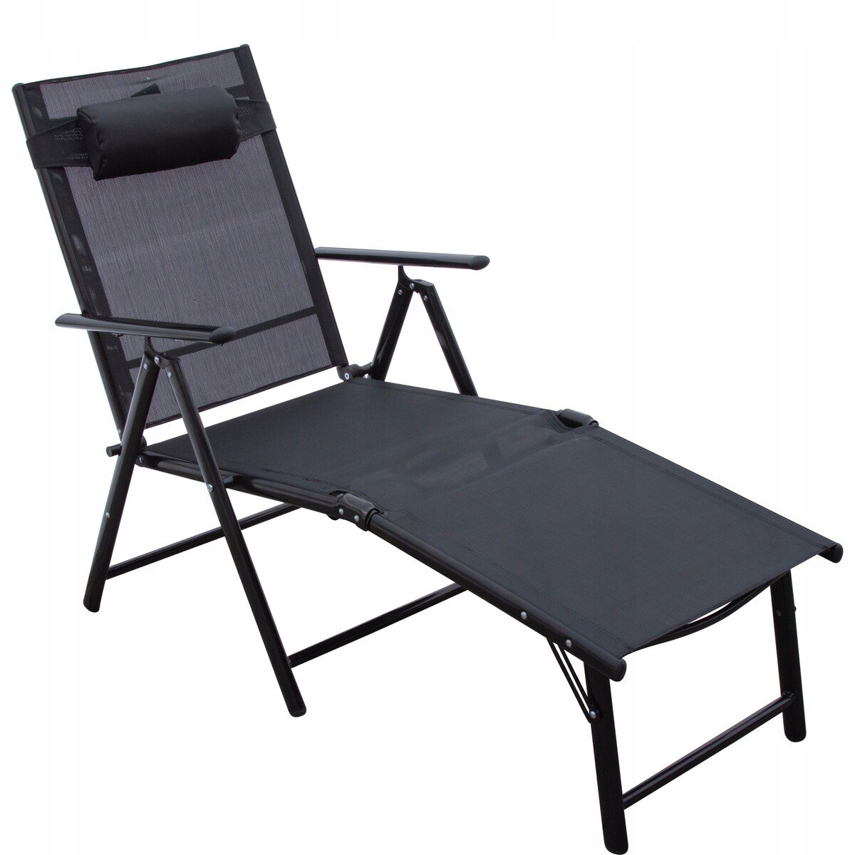 Leżanka ogrodowa aluminiowa z regulowanym oparciem