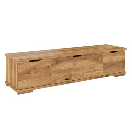 Drewniana szafka Rtv dębowa Visby Arhus / Lakier naturalny