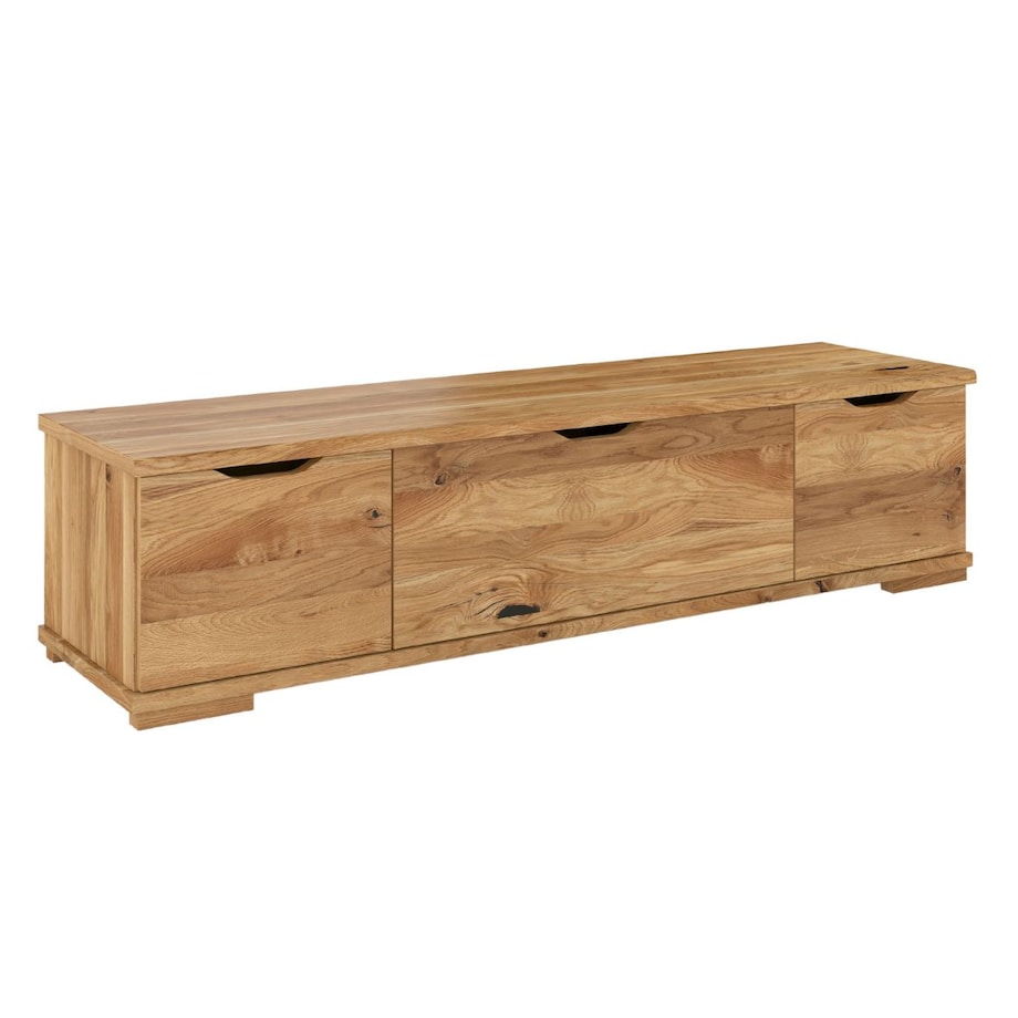 Drewniana szafka Rtv dębowa Visby Arhus / Lakier naturalny