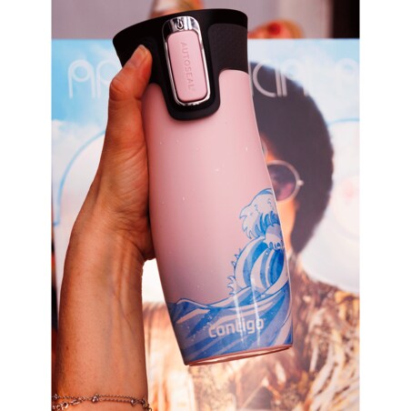 Kubek termiczny Contigo West Loop 2.0 470ml - różowy mat - Summer Waves