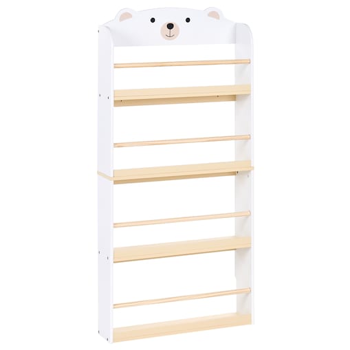 Regał na książki 4 półki MIMILI 124 cm Biały