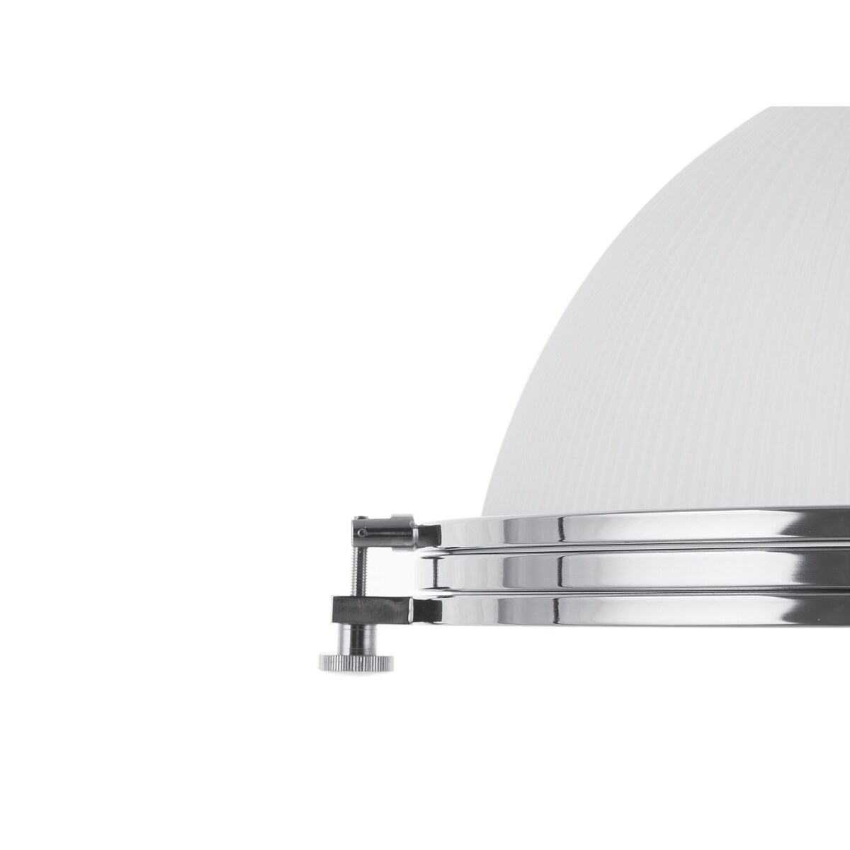 Lampa wisząca szklana biało-srebrna EBRON