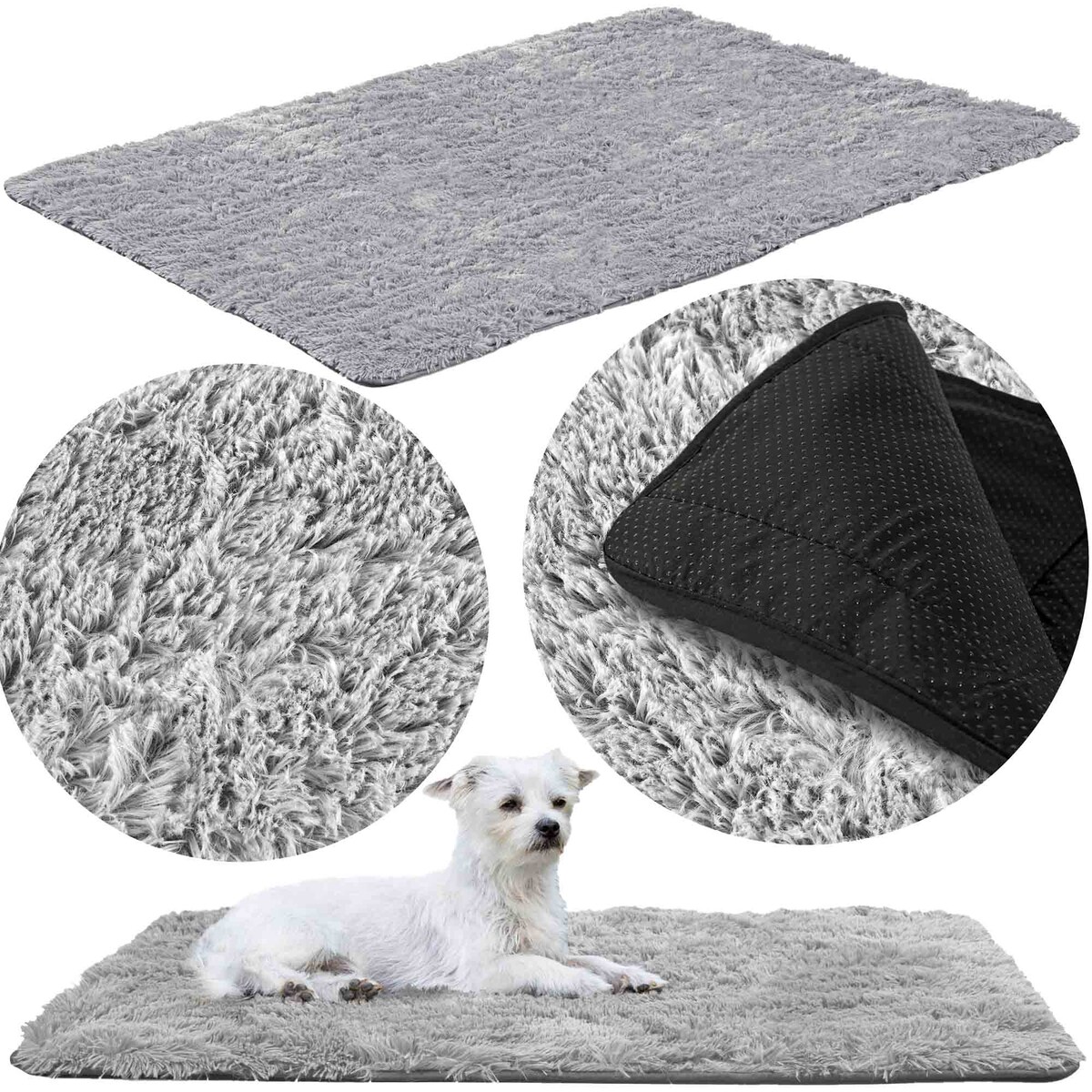 Dywan Shaggy Futrzany Pluszowy Antypoślizgowy Do Salonu Pokoju 160X220 Cm