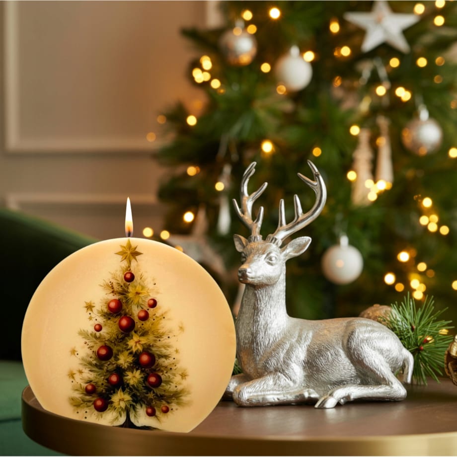 Świeca Choinka Prezent na Święta Drzewko Świąteczne Świeczka Handmade EKO