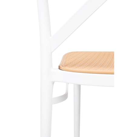 Krzesło COUNTRY KH010100247 ze skrzyżowanym opraciem białe