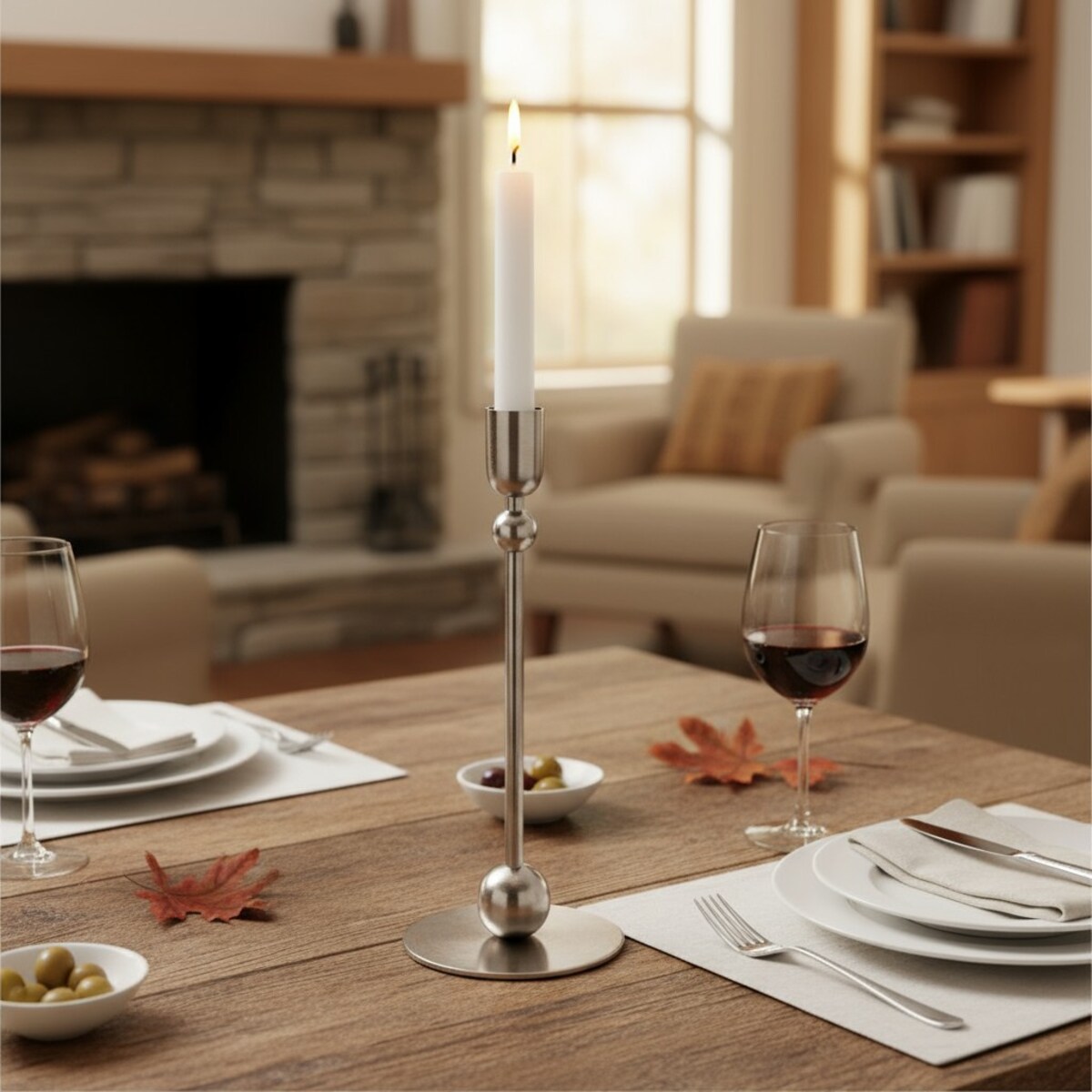 Świecznik dekoracyjny, metal, 23 cm