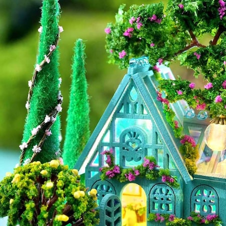 Miniaturowy domek - Turkusowe jezioro