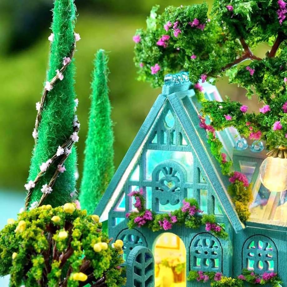 Miniaturowy domek - Turkusowe jezioro