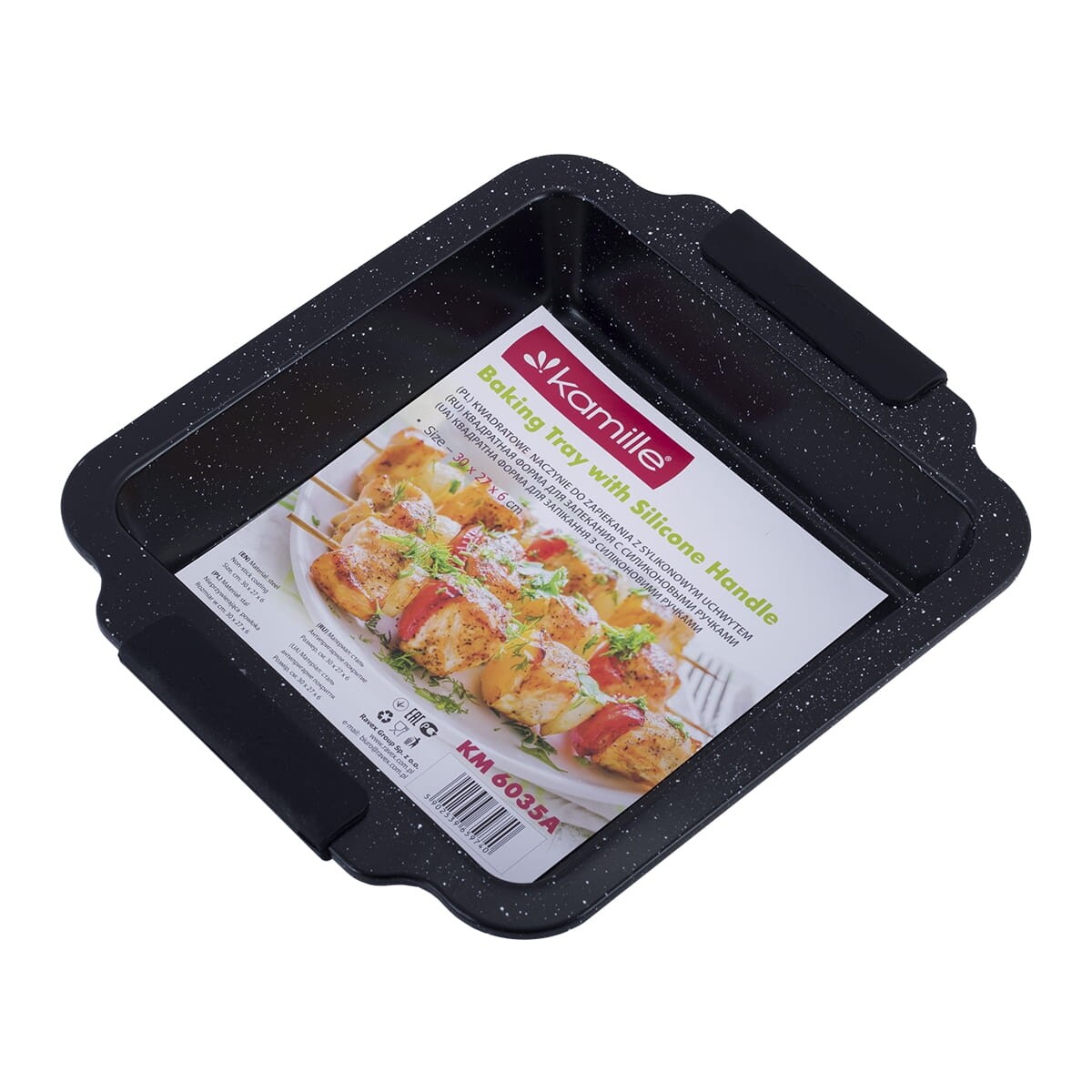 Forma blacha do pieczenia brytfanna z powłoką marmurkową 30cm KAMILLE