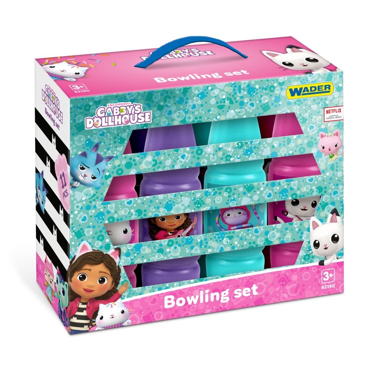 Gabby's Dollhouse kręgle w kartonie