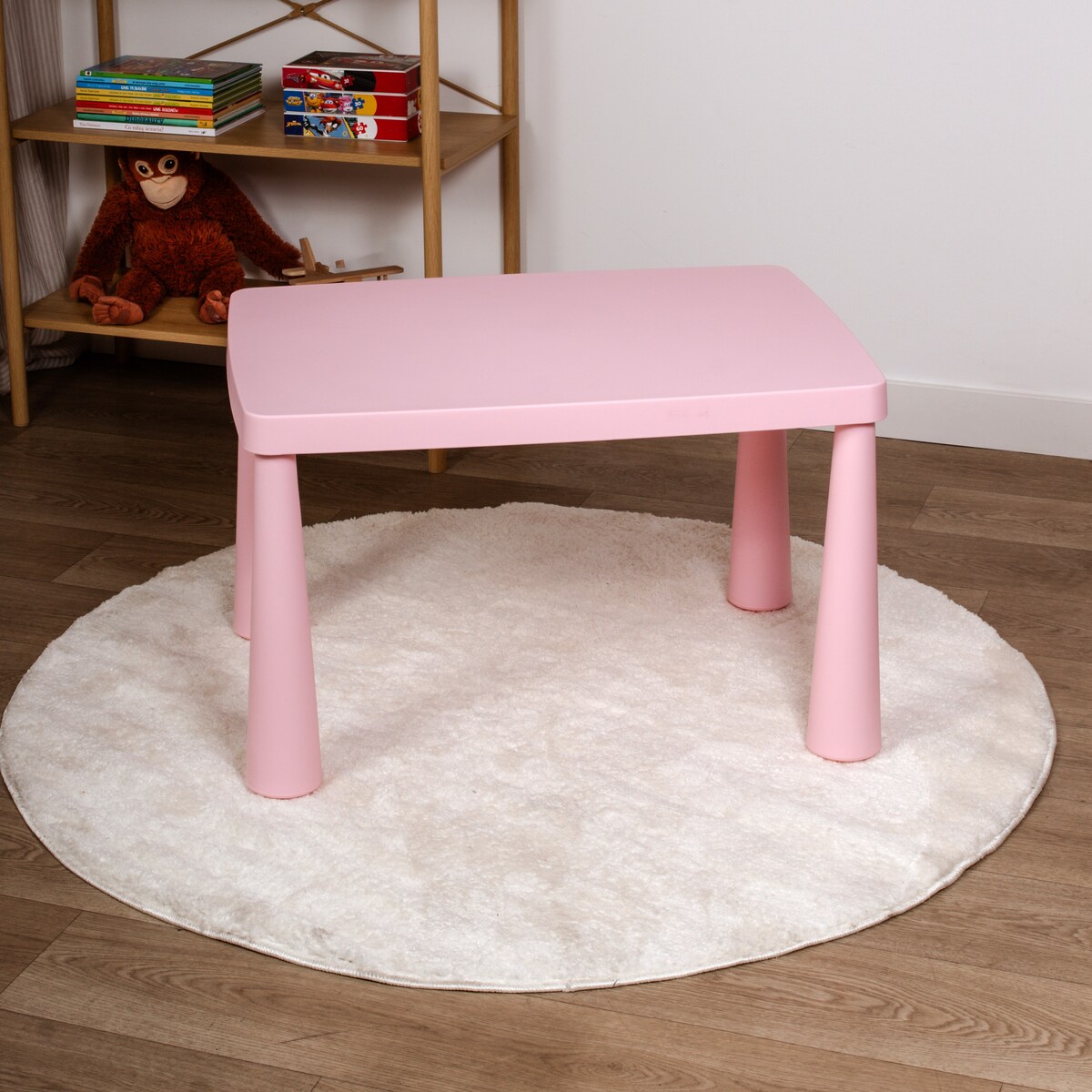 Zestaw dla dzieci stolik i krzesełka plastikowy różowy