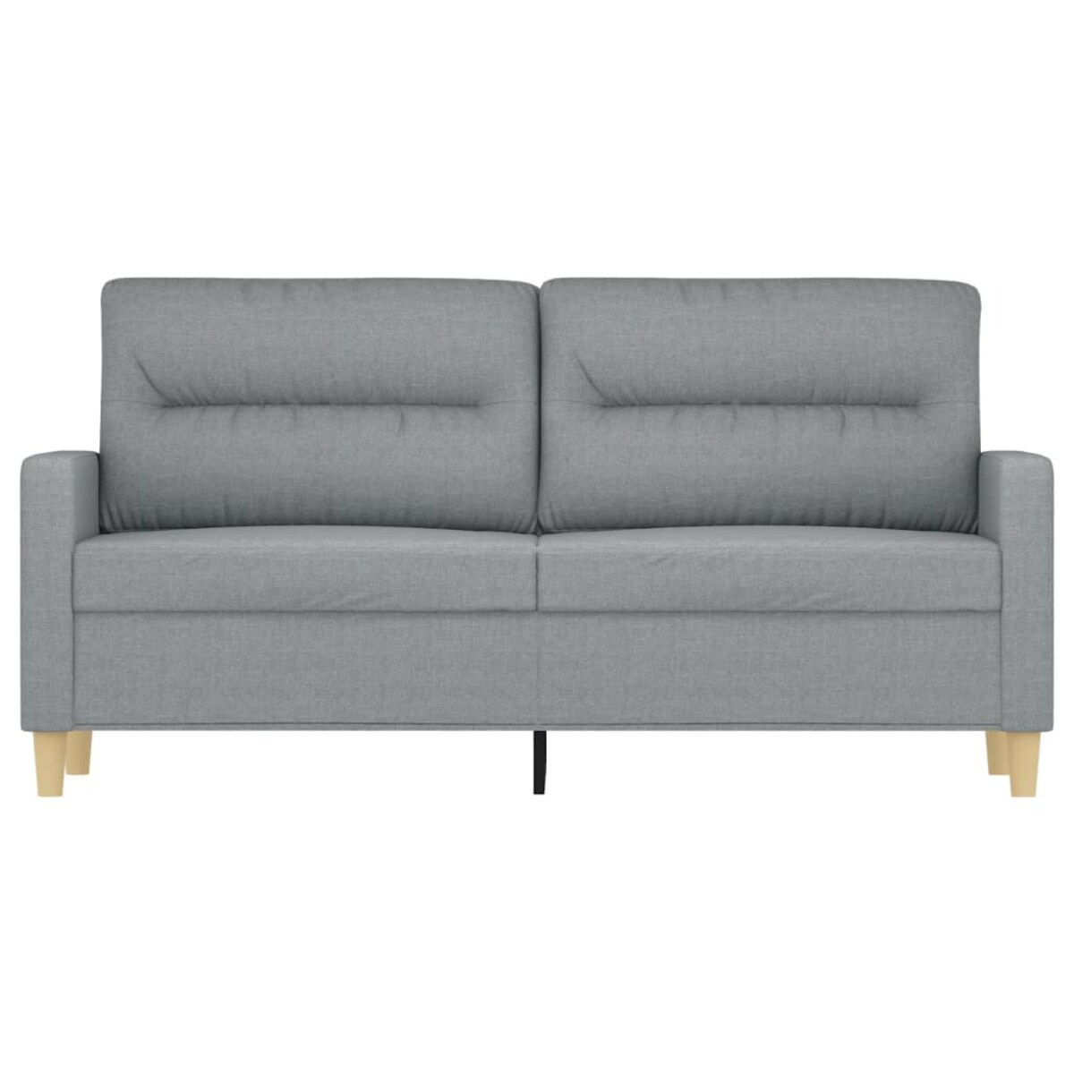 vidaXL Sofa 2-osobowa, jasnoszara, 140 cm, tapicerowana tkaniną
