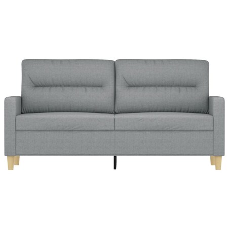 vidaXL Sofa 2-osobowa, jasnoszara, 140 cm, tapicerowana tkaniną