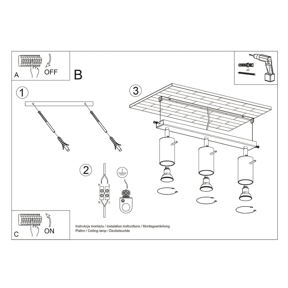 Plafon RING 3L taupe