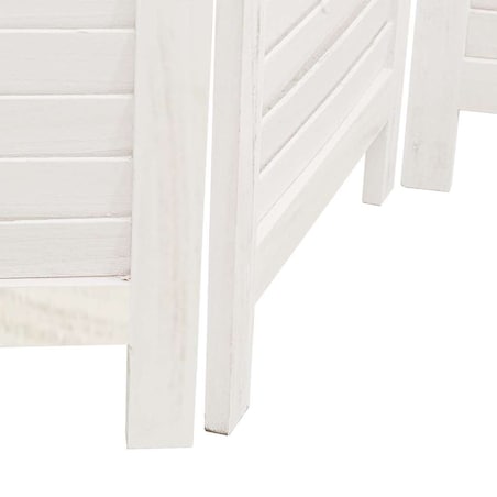 vidaXL Parawan pokojowy, 4-panelowy, biały, lite drewno paulowni