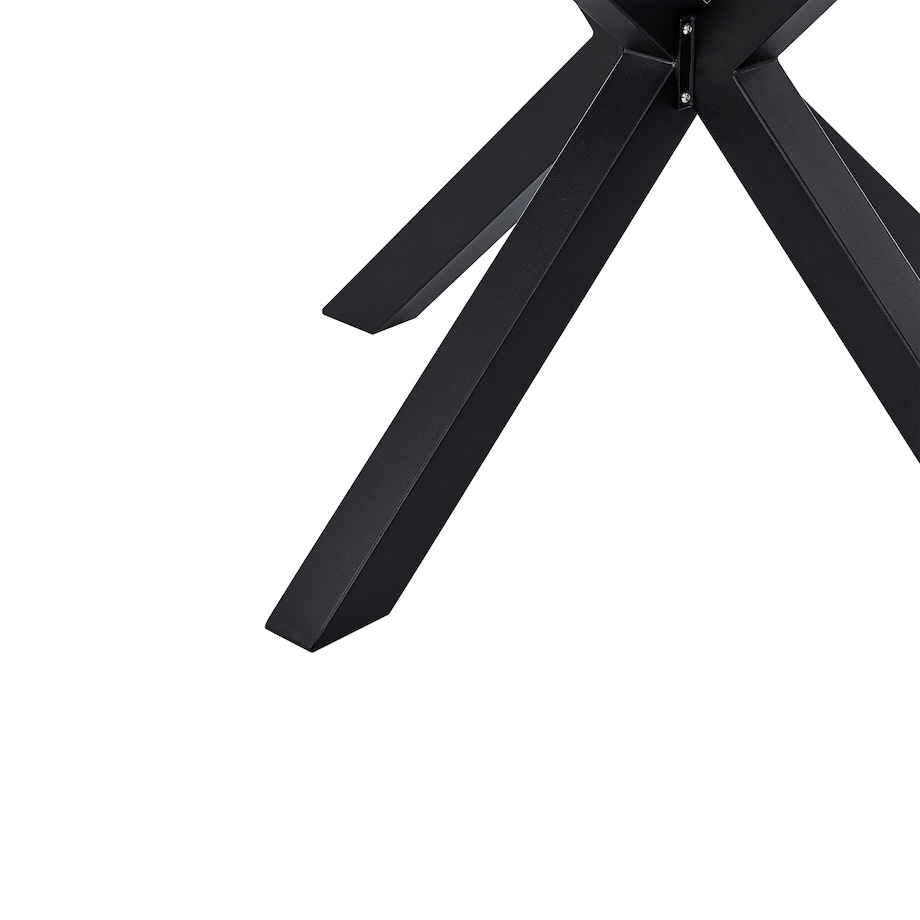 Stół ogrodowy MALETTO 120 cm 120 cm Szkło Czarny