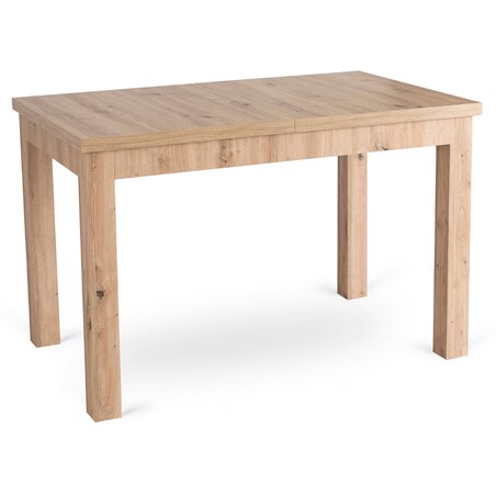 Stół prostokątny rozkładany do jadalni dąb artisan 120-160 cm SKUBI