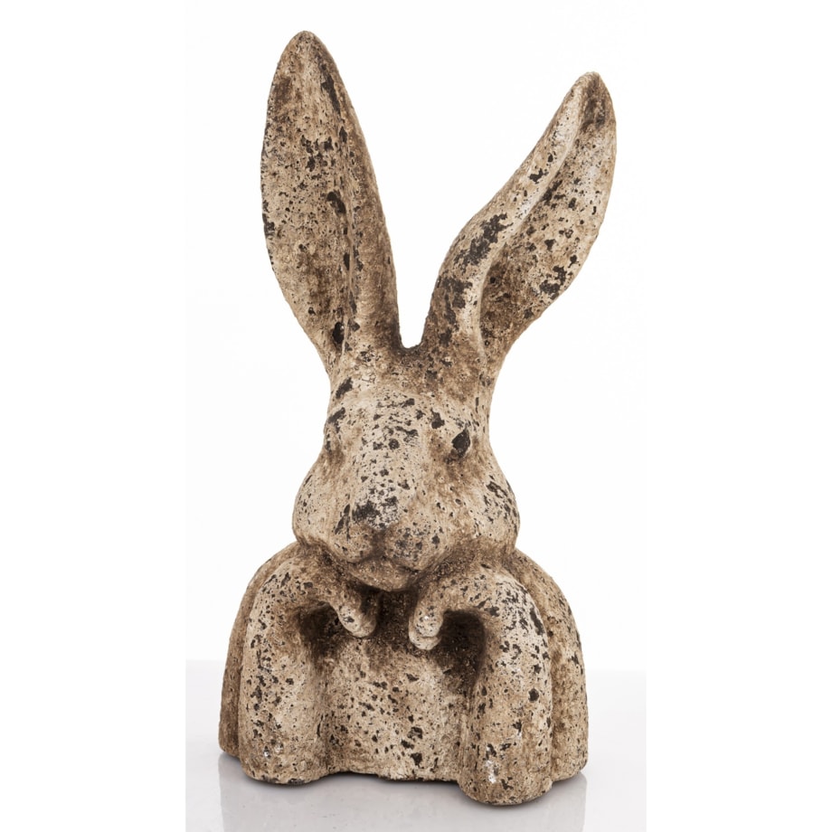 Figurka popiersie królika 29x17x13 cm TORACE szaro-brązowy