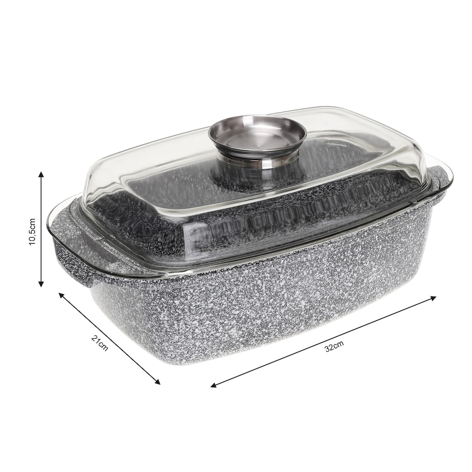 Brytfanna z powłoką marmurową KLAUSBERG 4.5L 32cm 2 elementy