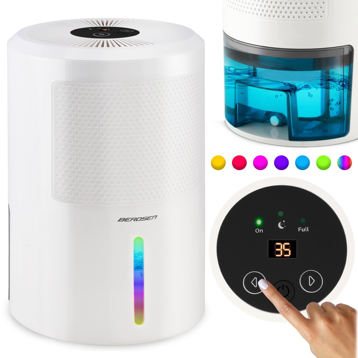 Osuszacz powietrza pochłaniacz wilgoci 60W timer led 353000 Berdsen