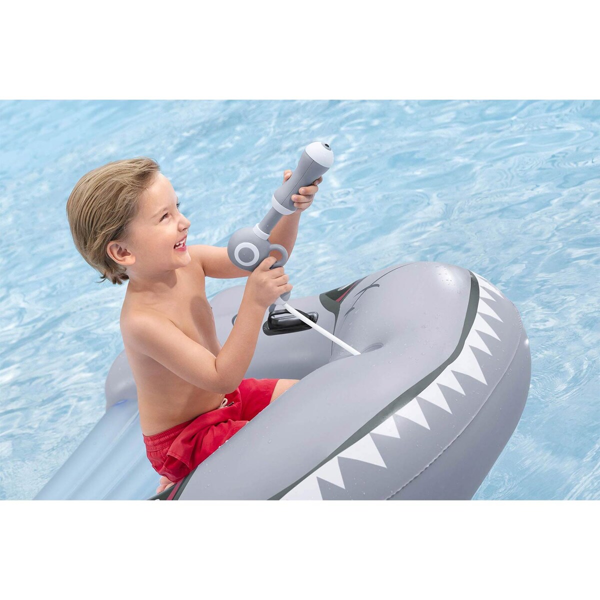Pontonik dla dzieci Bestway Sharkventure ponton dmuchany do wody pływania samolot