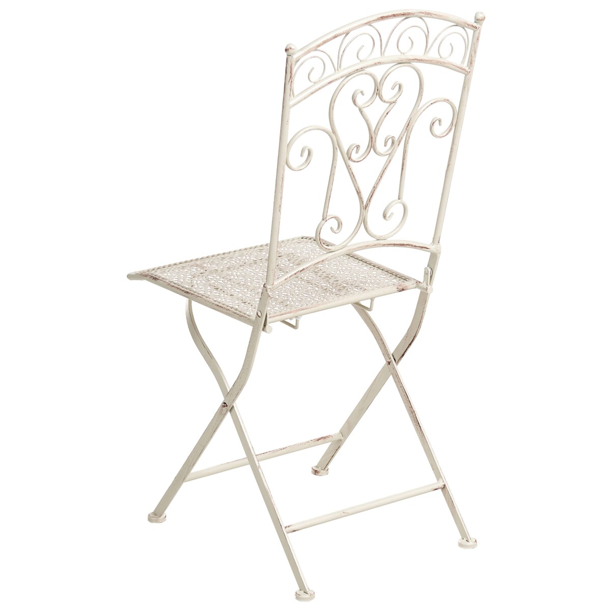 Zestaw 2 krzeseł ogrodowych JUINA Składane Metal Jasnobeżowy