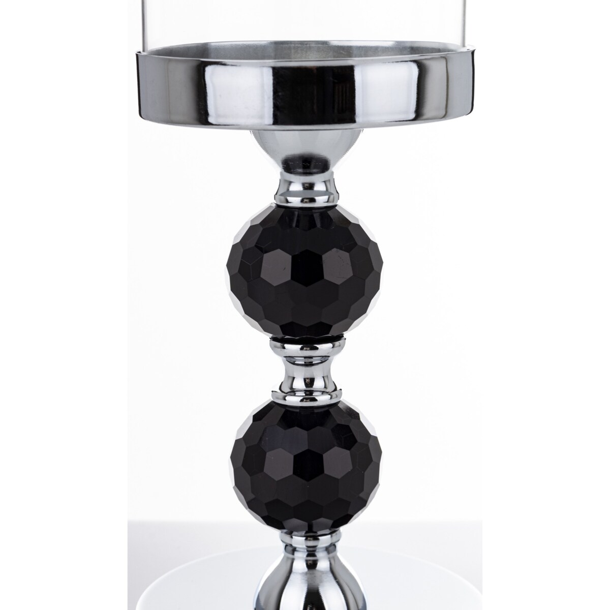 Świecznik z 2 czarnymi kulkami 34x12 cm SHANDAN