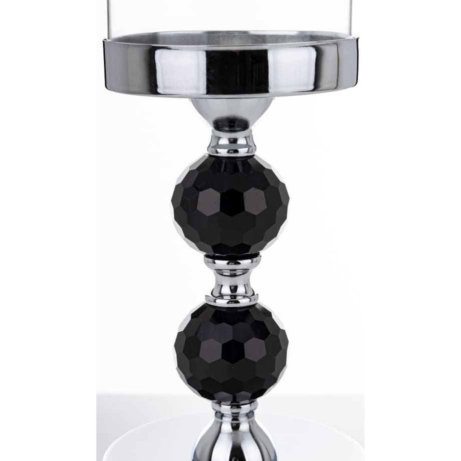 Świecznik z 2 czarnymi kulkami 34x12 cm SHANDAN