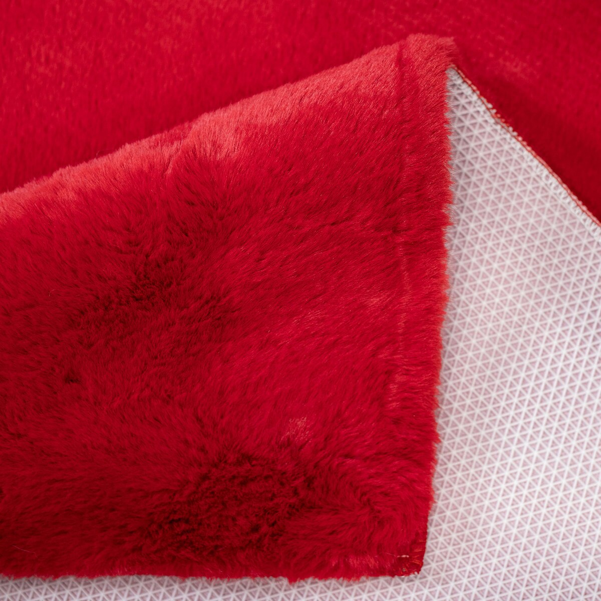 Dywanik łazienkowy Rabbit Czerwony Futro Królika Topila Maty antypoślizgowy 120x170