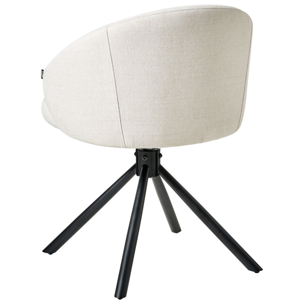 Zestaw 2 krzeseł do jadalni Obrotowy OVALO Złamana biel