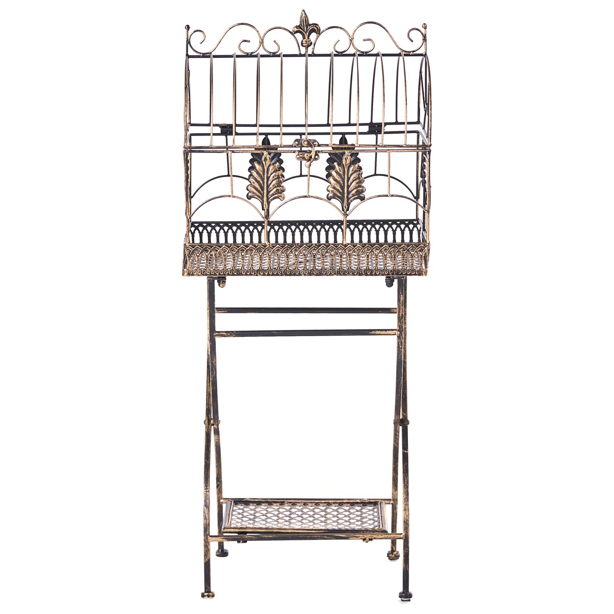 Zestaw 2 regałów z półkami SICILY Metal 122/90 cm 43/37 cm Czarny
