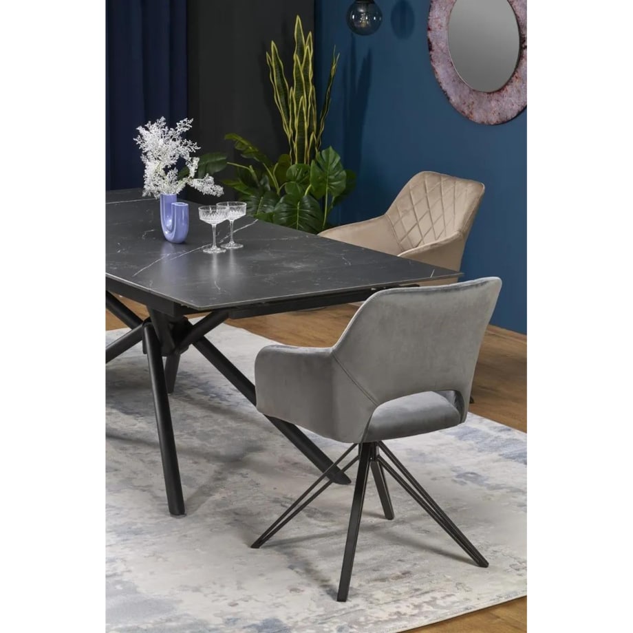 Krzesło tapicerowane K535 beżowe obracane