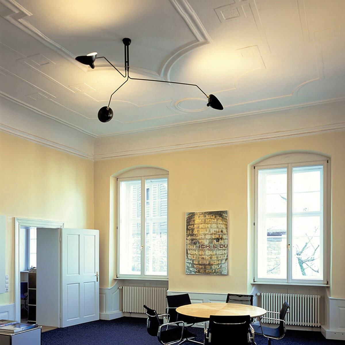 Lampa Sufitowa Wisząca Czarna 3 Ramienna Pająk Xxl