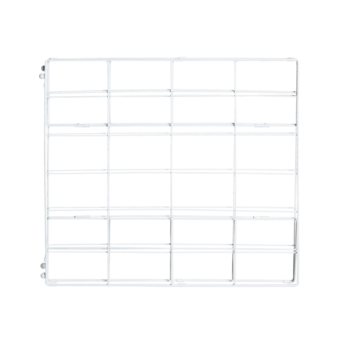 Kosz metalowy z bambusową pokrywą biały MIRISSA