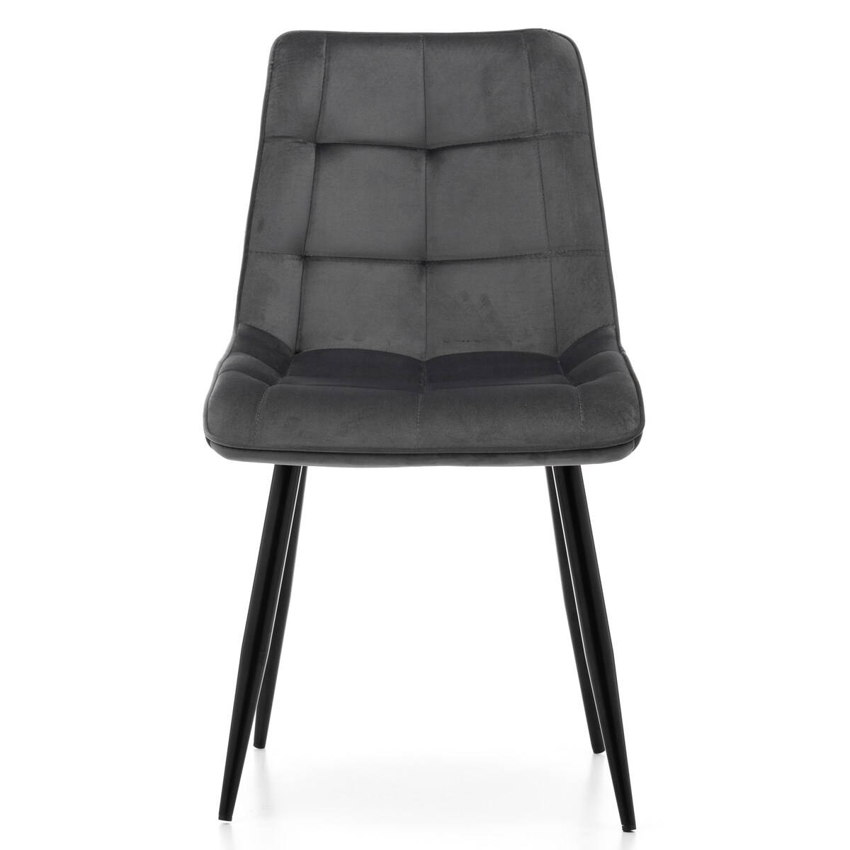 Krzesło tapicerowane welurowe CHIC velvet szary do salonu jadalni