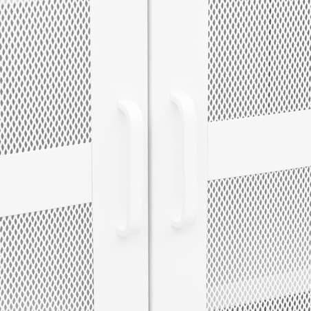 vidaXL Szafka w stylu industrialnym, biała, 70x40x115 cm, metalowa