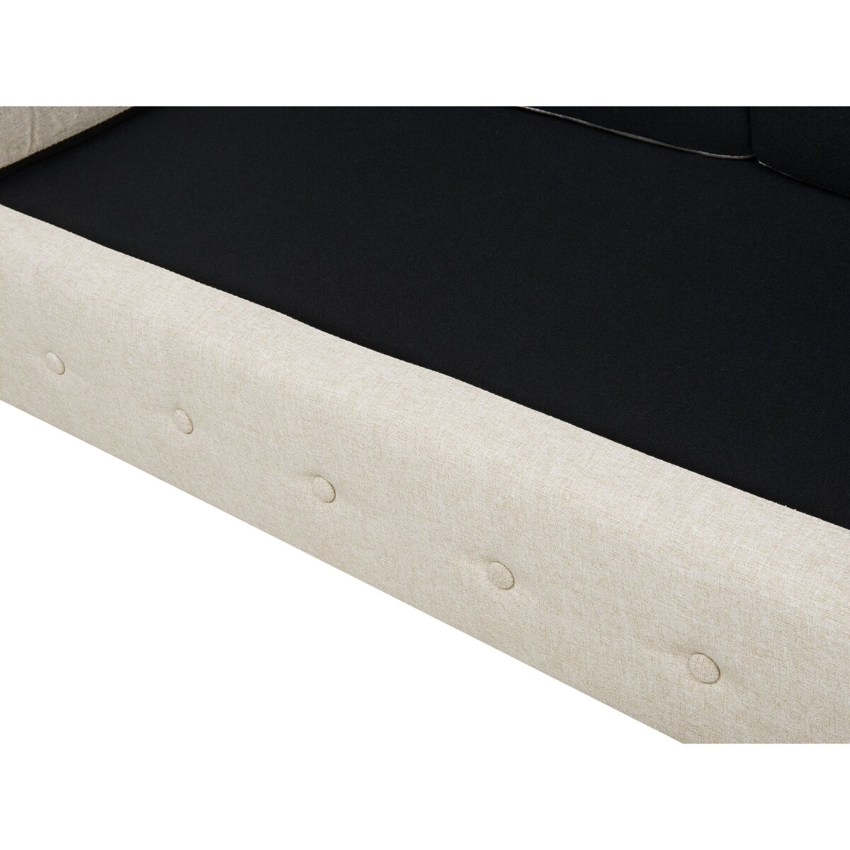 Sofa 3-osobowa proste nogi beżowa CHESTERFIELD