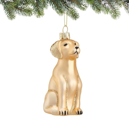 VILLA ITALIA Bombka szklana PIES złoty 10 cm