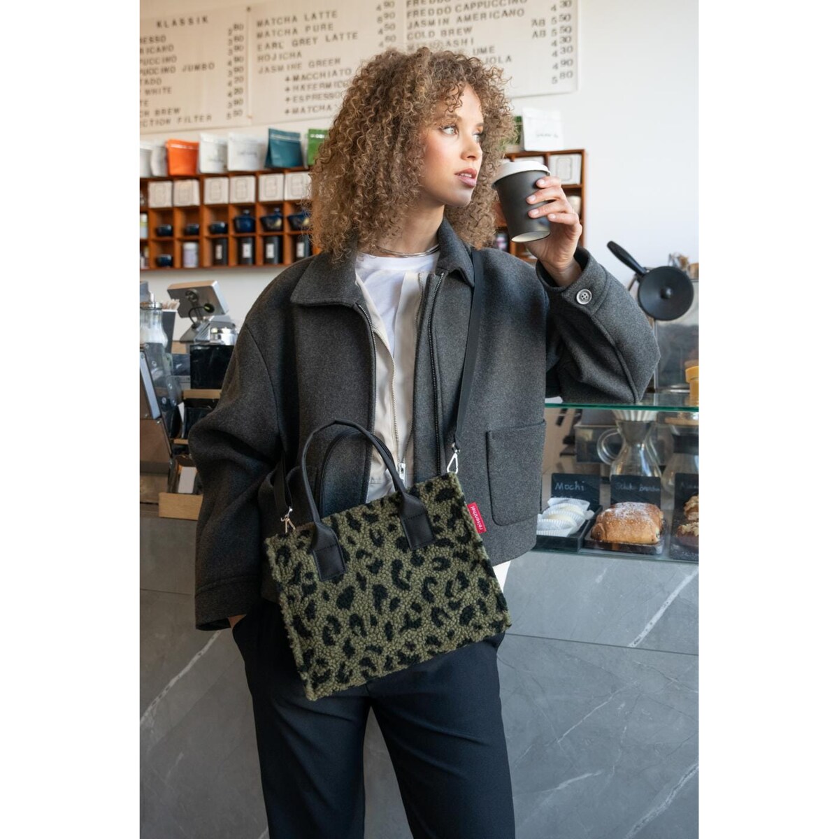 Torba DAILY SHOPPER XS, teddy leo olive