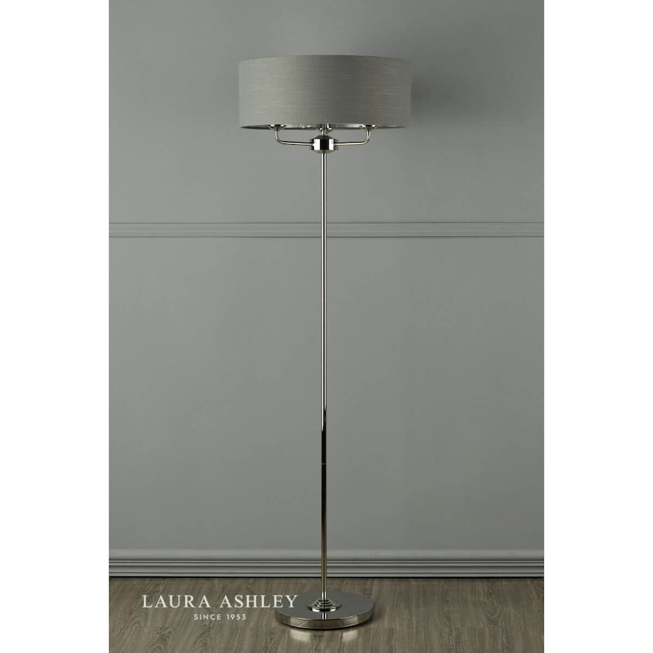 Sypialniana lampa podłogowa Sorrento LA3688866-Q Laura Ashley szara nikiel