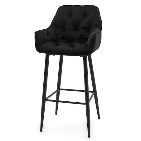 Hoker tapicerowany welurowy do salonu jadalni barowy glamour SIENA