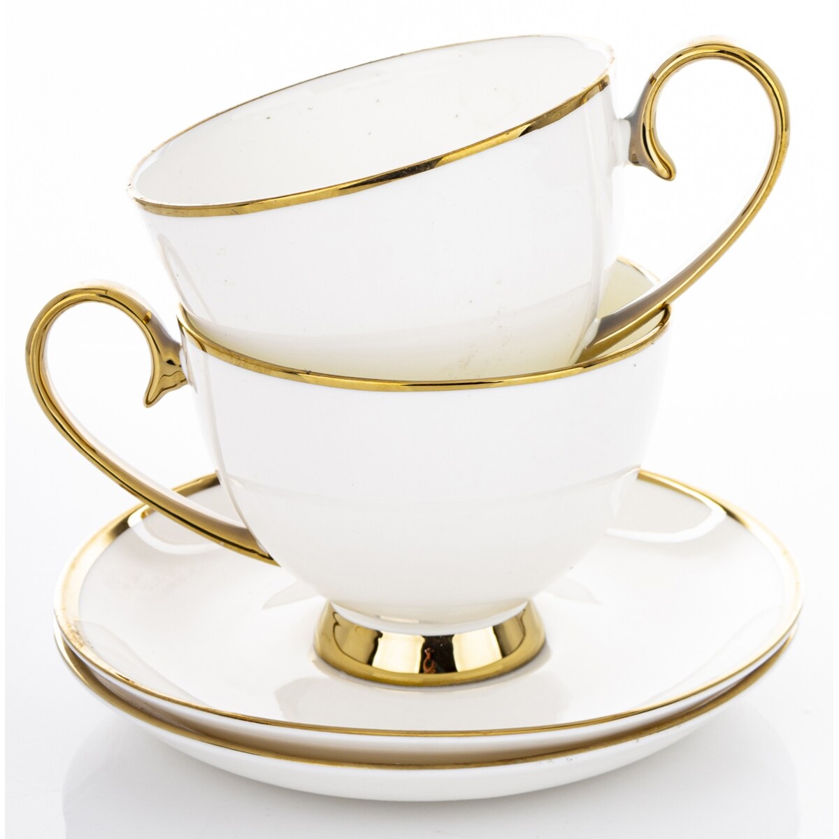 Komplet 2 filiżanek porcelanowych 250 ml ze spodeczkiem MARISCA