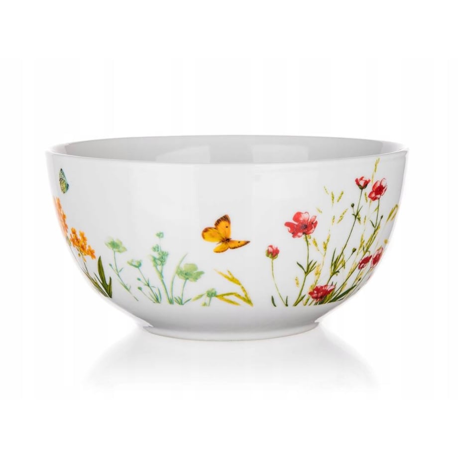 KUBEK i MISKA zestaw śniadaniowy KWIATY na żywność prezent gadżet zestaw