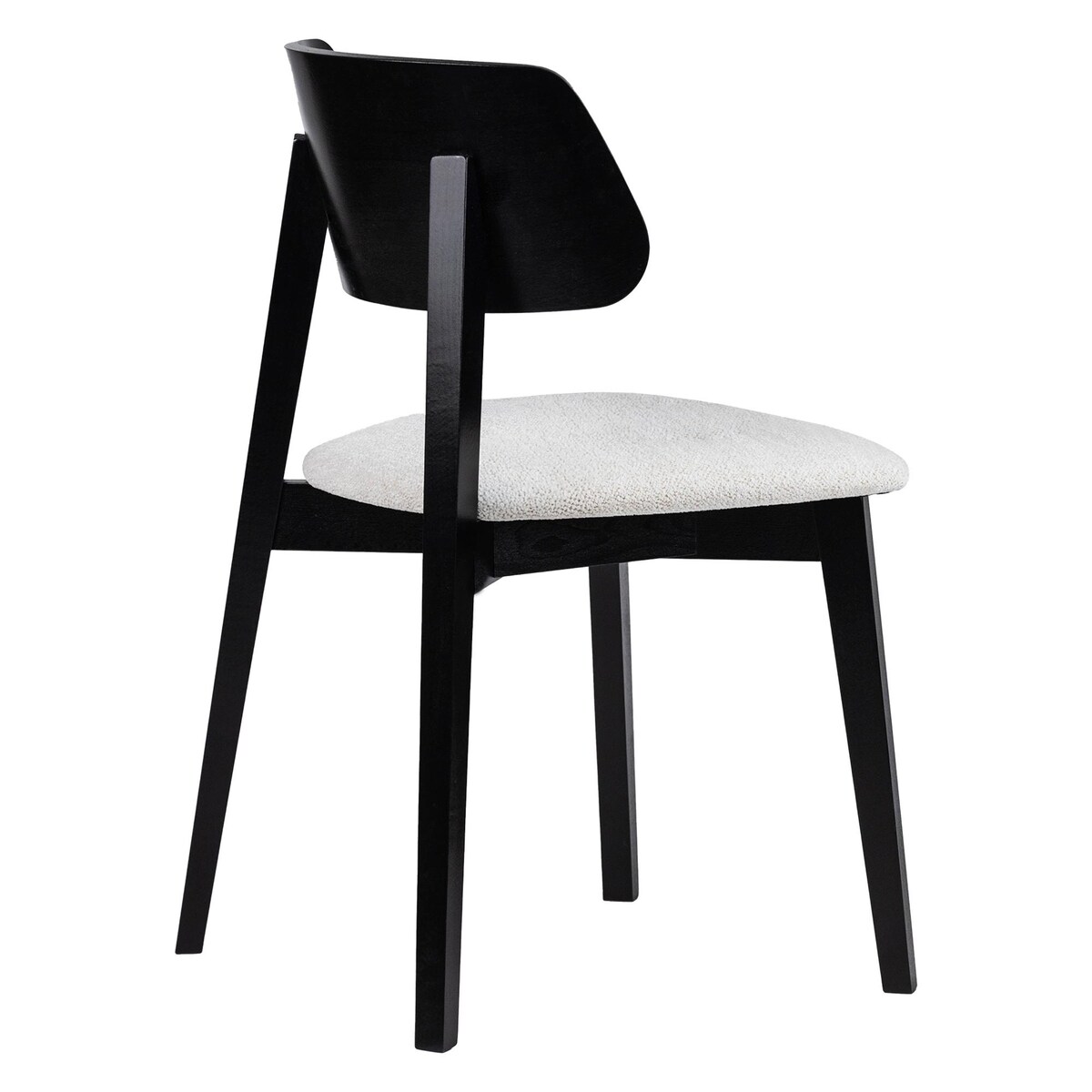 Krzesło drewniane 80x46x43 cm czarne/jasnobeżowe TOSCANIA - VI