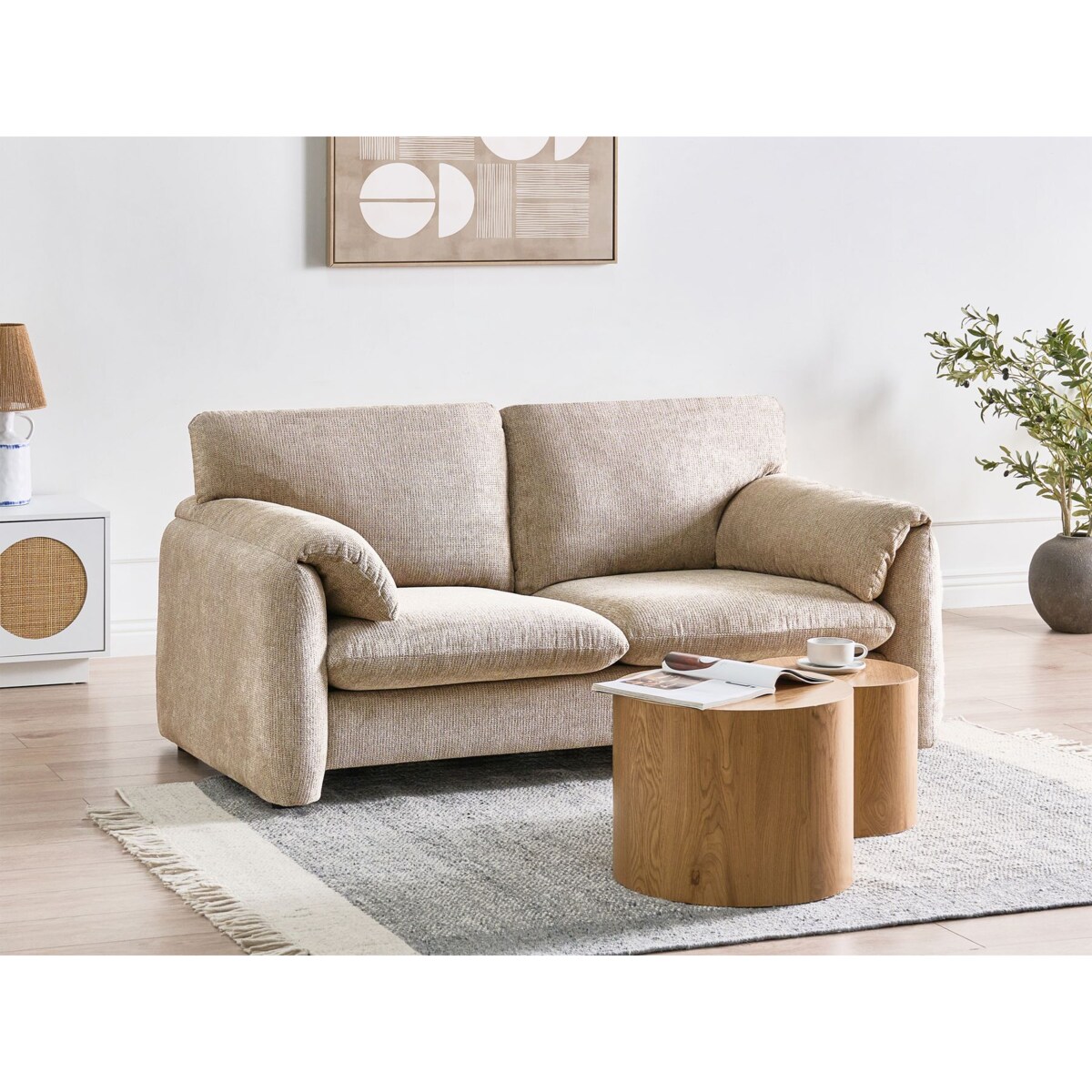 Sofa GETA Beżowoszary dla 2 osób