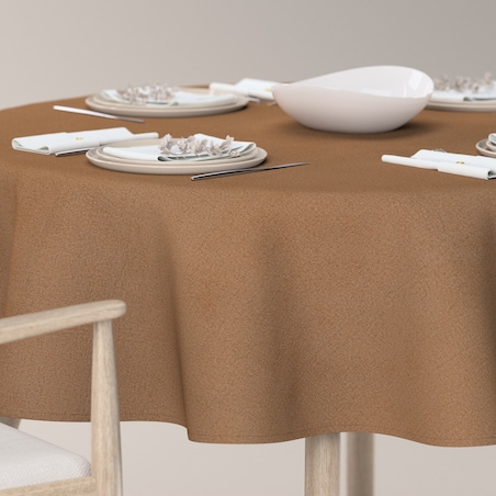 Obrus okrągły 100 x 100 cm jasny brąz