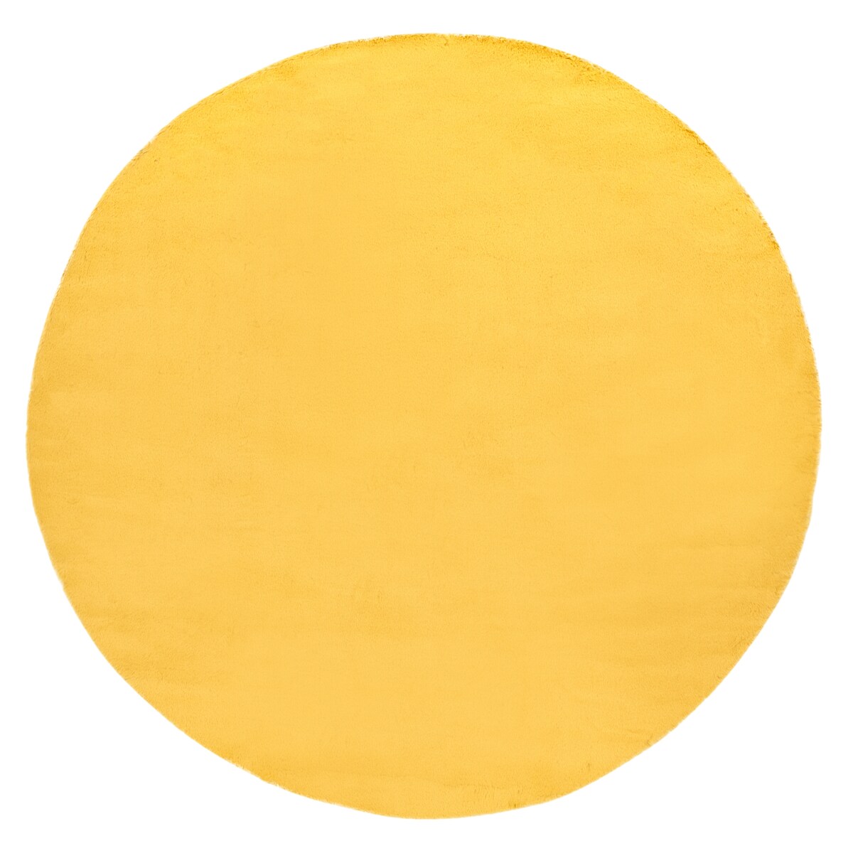 Dywan BUNNY koło złoty IMITACJA FUTRA koło 140 cm