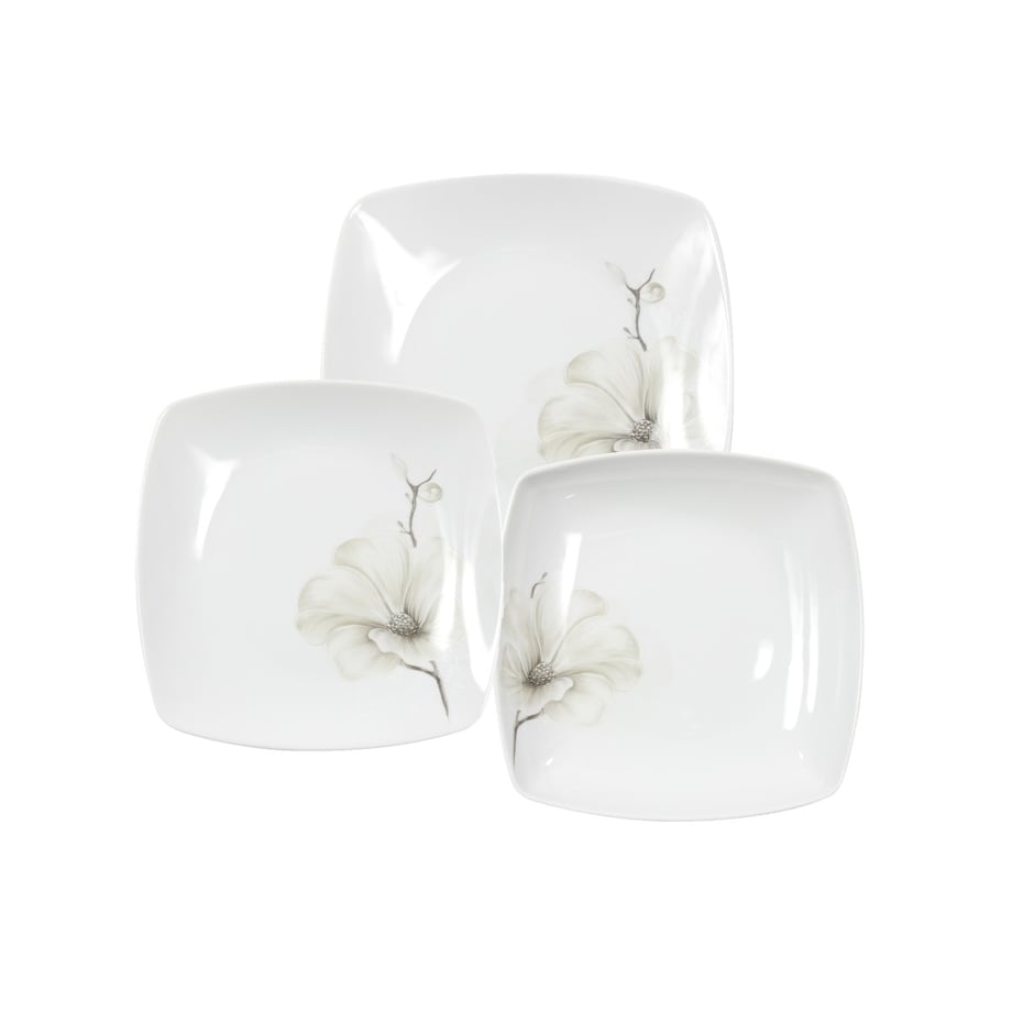 Zestaw talerzy dla 6 osób 18 el. Akcent Magnolia G463